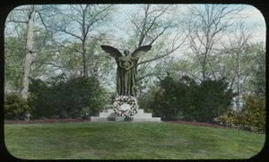 Forest Hills Cemetery (statue of woman with wings)