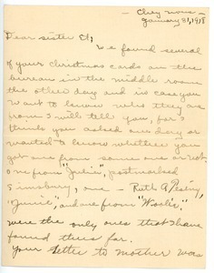 Letter from Helen Nash to Ethel Nash