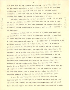W. E. B. Du Bois's remarks on Fisk presidency [incomplete]