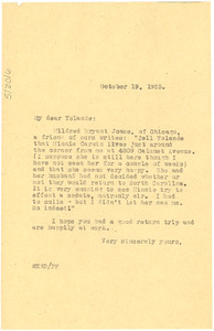 Letter from W. E. B. Du Bois to Yolande Du Bois