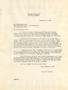 Letter from W. E. B. Du Bois to George Streator