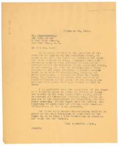 Letter from W. E. B. Du Bois to The Rand School