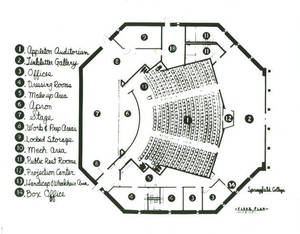 Floor Plan and the Legend of the Fuller Arts Center at Springfield College