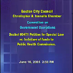 Committee on Government Operations hearing recording, June, 16, 2005