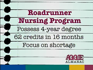 Aggie Almanac; Filling the Need (Roadrunner Nursing) and Water Study