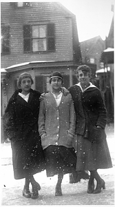 Three young women in the Back Central Street neighborhood.