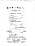 Ford Hall Meetings program, 11/2-11/17/1912