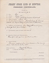 Pedigree Certificate