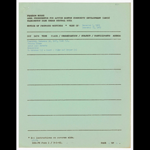 Agenda, minutes and attendance list for later land tenants meeting on December 12, 1963