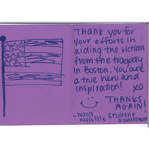 Card from Ward Melville High School (NY)