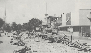 Removing the street railway tracks, July 1949