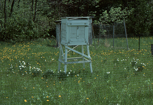 Weather station in meadow east of the carriage house.