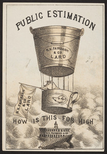 Trade card for N.K. Fairbank & Co's. Pure Lard Oil, location unknown, undated