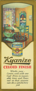 Brochure for Kyanize Celoid Finish, Boston Varnish Company, Everett Station, Boston, Mass.