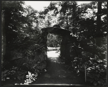 Stone arch entrance, Italian garden, Hunnewell Estate, Wellesley, Mass.