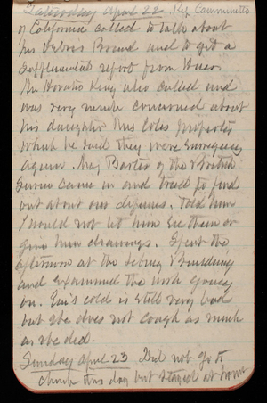 Thomas Lincoln Casey Notebook, February 1893-May 1893, 78, Saturday April 22