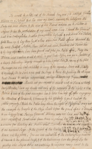 Letter from Hannah Winthrop to Mercy Otis Warren, circa August 1776