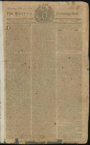 The Boston Evening-Post, 21 October 1765