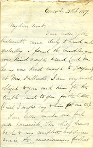 Letter from Benjamin Smith Lyman to Aunt