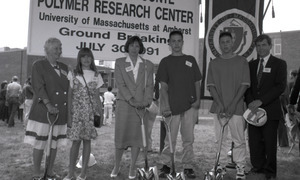 Ceremonial groundbreaking: Conte family group