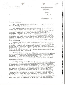 Letter from Stewart Binns to Mark H. McCormack