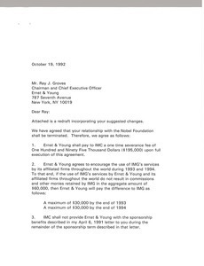 Letter from Mark H. McCormack to Ray J. Groves