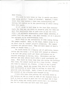 Letter from Ellie Sunderman to Gloria Xifaras Clark