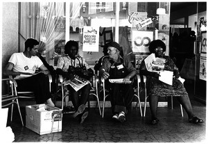 Scene outside hotel during Democratic National Convention 1972