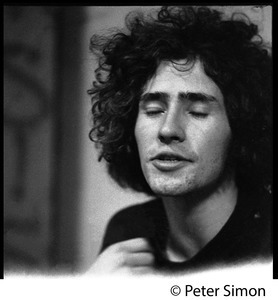 Tim Buckley backstage, probably at the Unicorn Coffee House