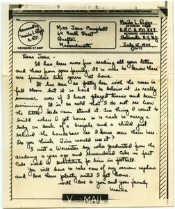 Letter from Maida Riggs to Joan Campbell