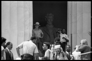 Gathering in front of the Lincoln Memorial, 25th Anniversary of the March on Washington