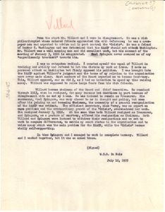 Memorandum from W. E. B. Du Bois to Elliott M. Rudwick