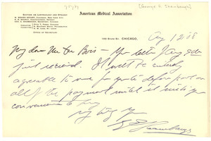 Letter from George E. Shambaugh to W. E. B. Du Bois - Digital Commonwealth