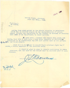 Letter from J. L. Bowers to the NAACP