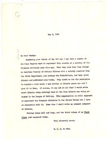 Letter from W. E. B. Du Bois to David G. McCanns