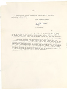 Fragment of letter from W. A. Hunton to W. E. B. Du Bois