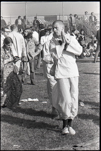 Anti-war rally at Soldier's Field, Harvard University: Hare Krishna dancing and chanting