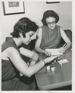 A patient undergoing psychological testing