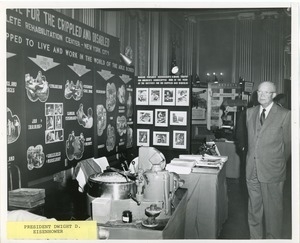 President Eisenhower observing an ICD display