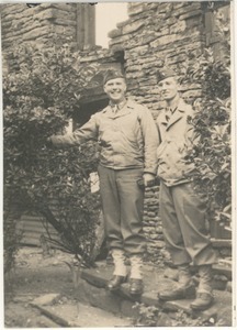 Joe Langland (right) and unidentified soldier