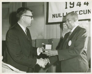 Otis E. Finley, Sr., receiving Tarbell Medallion (1969)