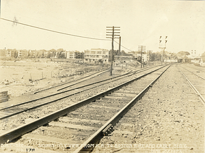 Northerly view from railroad to Boston Tire and Cable Building