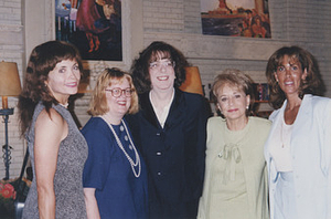 Photograph of Antonia Gilligan, Joanne, Donna Cartwright, Barbara Walters, and Rosalyne Blumenstein