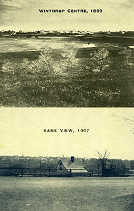 A Post Card Picture of Winthrop Centre Before and After.