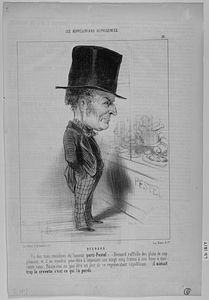 BESNARD. Un des trois membres du fameux parti-Pestel: - Besnard raffolle des plats de supplément, et il en viendra peut-être à dépenser ses vingt cinq francs à son dîner à quarante sous. Puisse-t-on ne pas dire un jour de ce représentant républicain: il aimait trop la crevette, c'est ce qui l'a perdu.