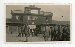 GI's at entrance to Buchenwald