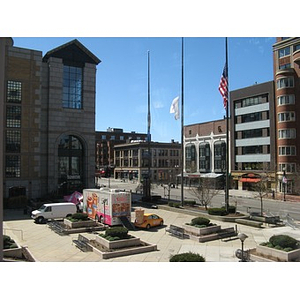 Photograph of Boylston Street from the Prudential Center taken on Wednesday, April 17th, 2013