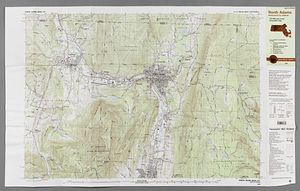 Massachusetts and Vermont topographical map