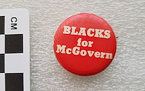 Lapel Pin, "Blacks for McGovern"