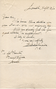 Clara Antonia Employment Letter